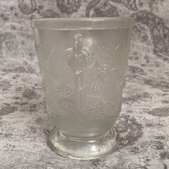 Antique EAPG Hobbs Brockunier Clear Glass Spooner ca 1870 blackberry pattern - Picture 2 of 16